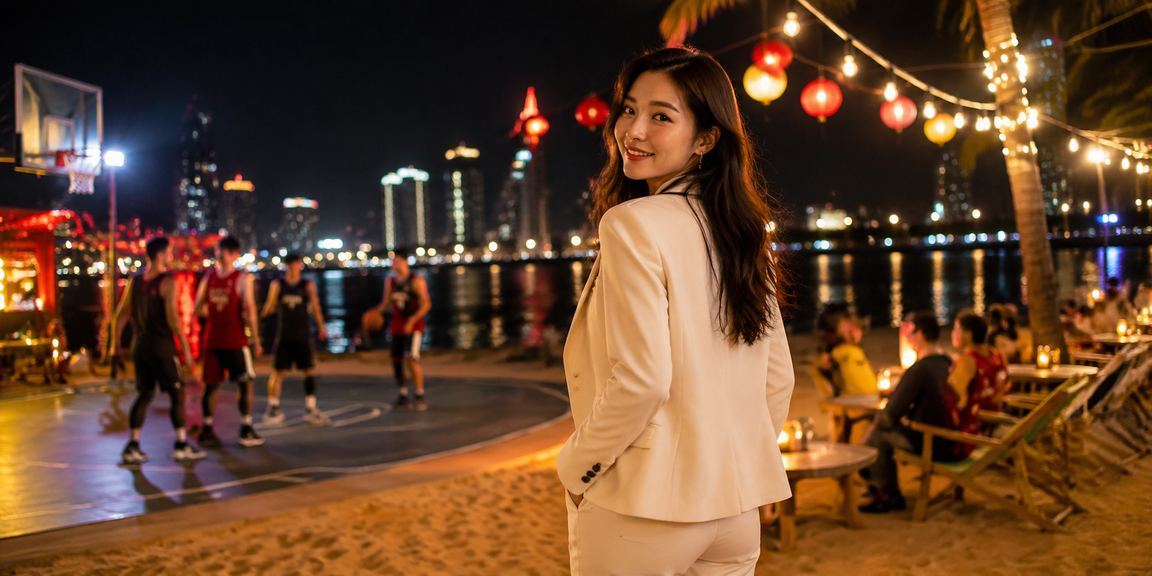 Cảnh lễ hội bóng rổ và cá cược tại Đà Nẵng sôi động